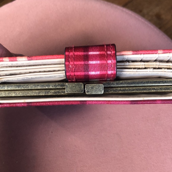 Small Red Plaid Clutch Wallet - Picture 6 of 6